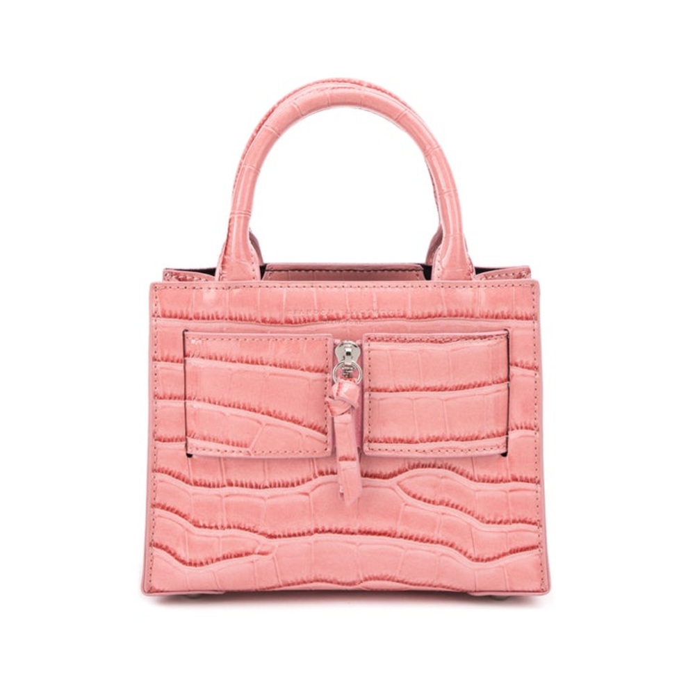Brandon Blackwood Kuei Bag | Pink Croc Embossed